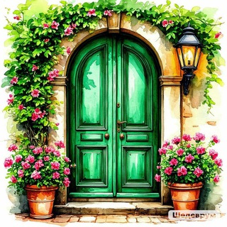 Зелёная дверь (вдохновение, уют, красота)